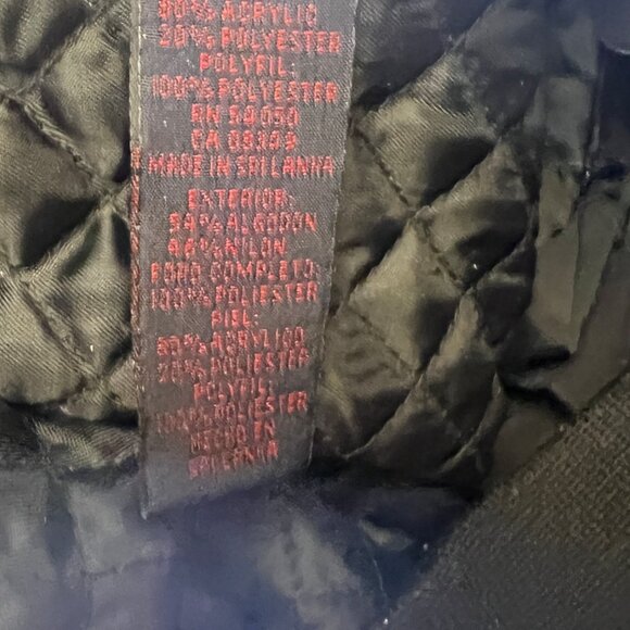 Polo Ralph Lauren Bomber Jacket - Faux Fur Hood & Utility Pocket - Black - Picture 14 of 16